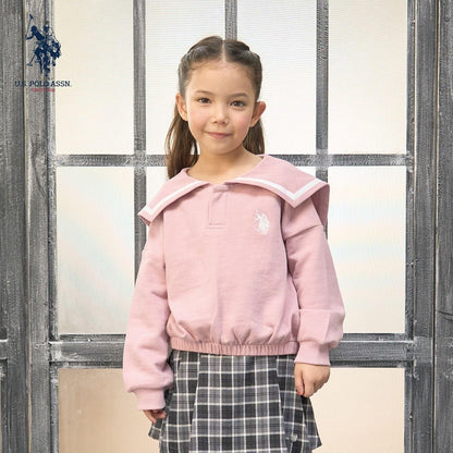 【U.S.POLO ASSN.】單點刺繡翻領衛衣