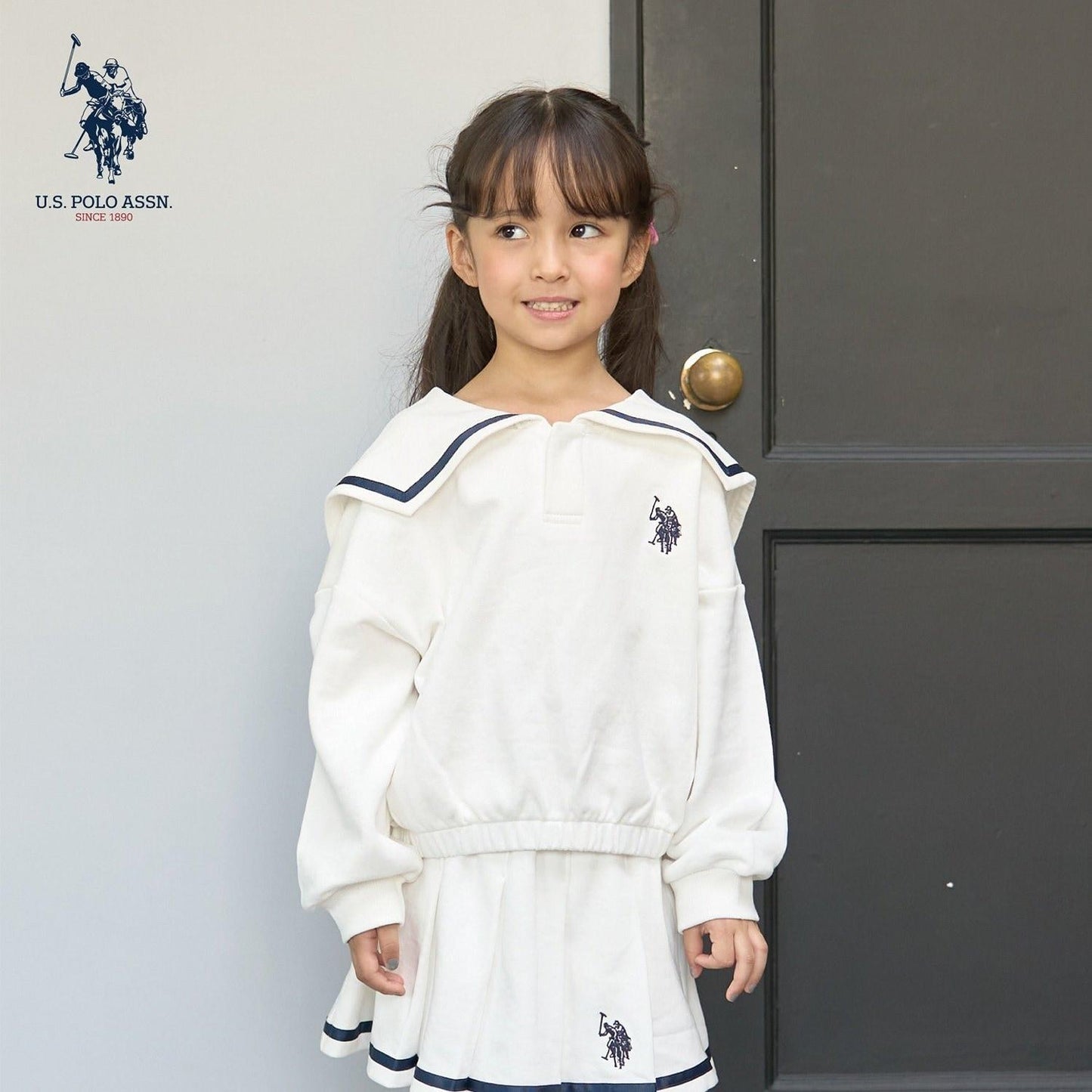 【U.S.POLO ASSN.】單點刺繡翻領衛衣