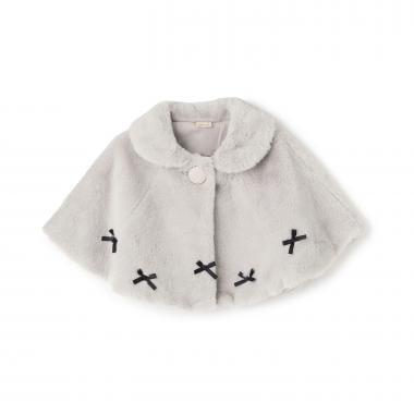 2WAY領結毛絨披肩