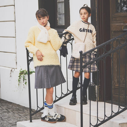 【130cm可選】繡花標誌麻花針織衫