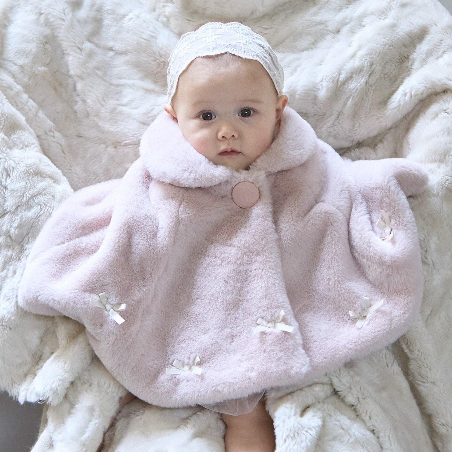 2WAY領結毛絨披肩