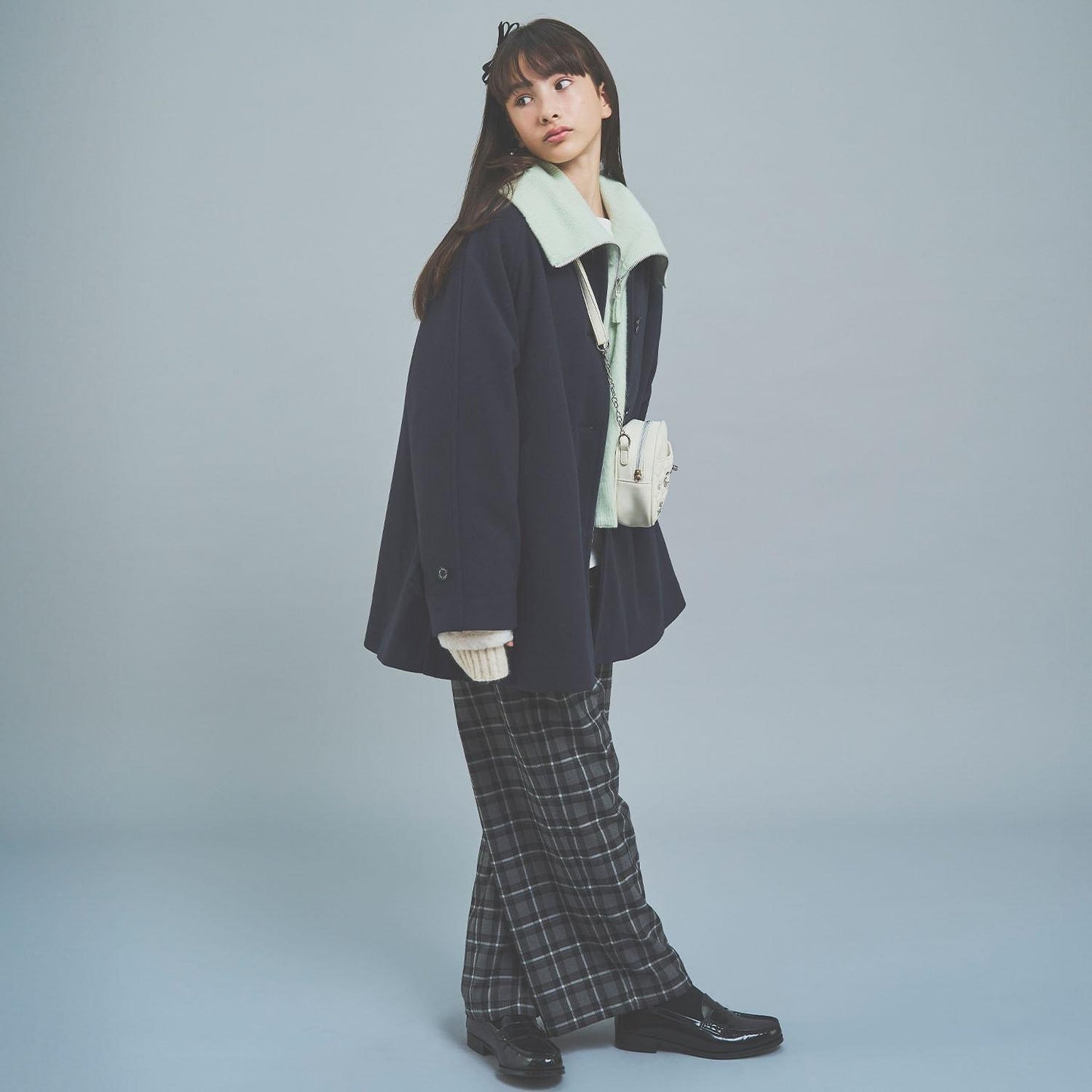 【130cm可選】拉鍊針織馬甲×長袖T恤套裝