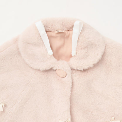 2WAY領結毛絨披肩