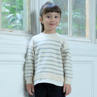 【可水洗】條紋針織衫
