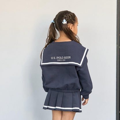 【U.S.POLO ASSN.】單點刺繡翻領衛衣