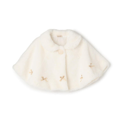 2WAY領結毛絨披肩