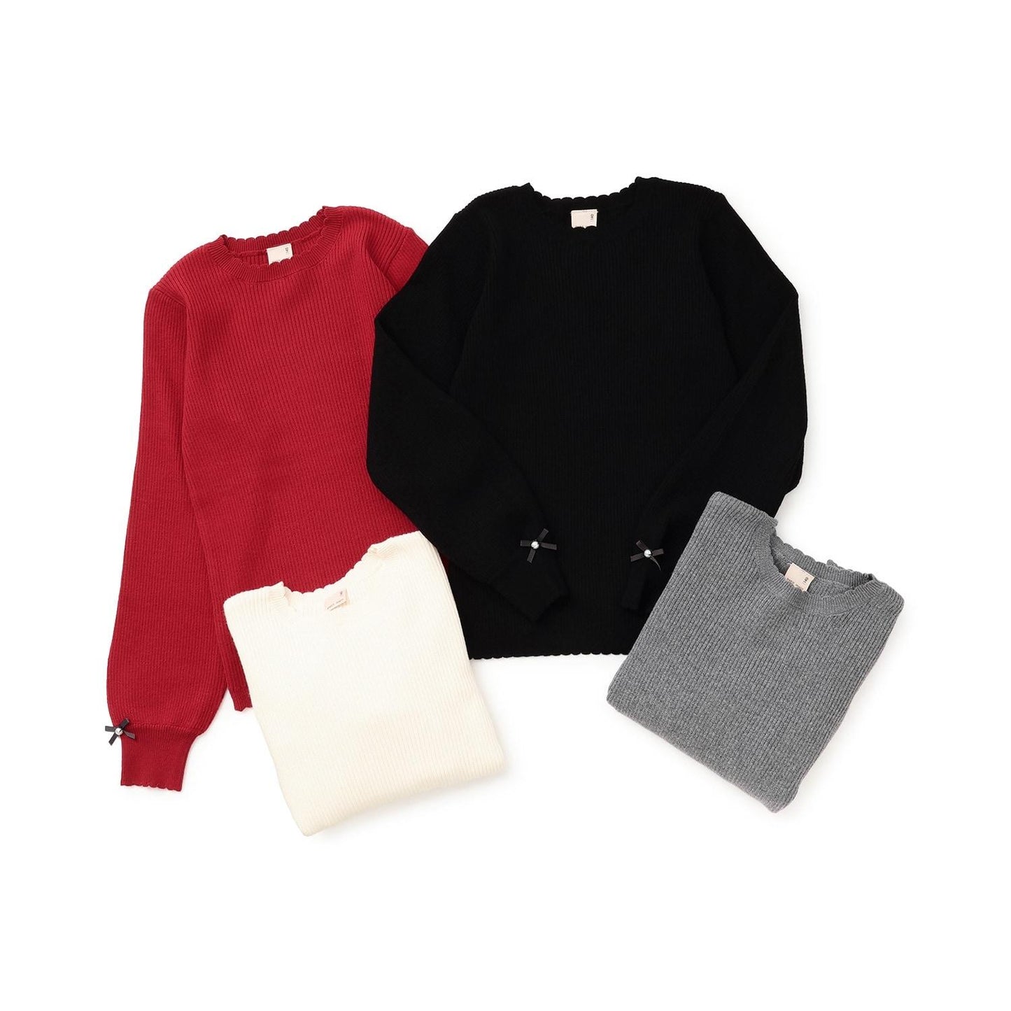 【リンク/フワもちっと】羅紋針織衫（青少年尺碼）