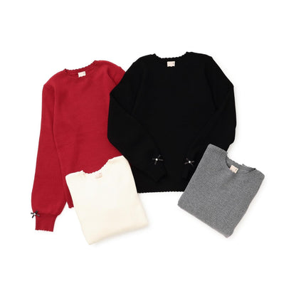 【リンク/フワもちっと】羅紋針織衫（青少年尺碼）