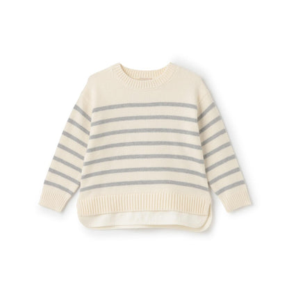 【可水洗】條紋針織衫