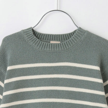 【可水洗】條紋針織衫