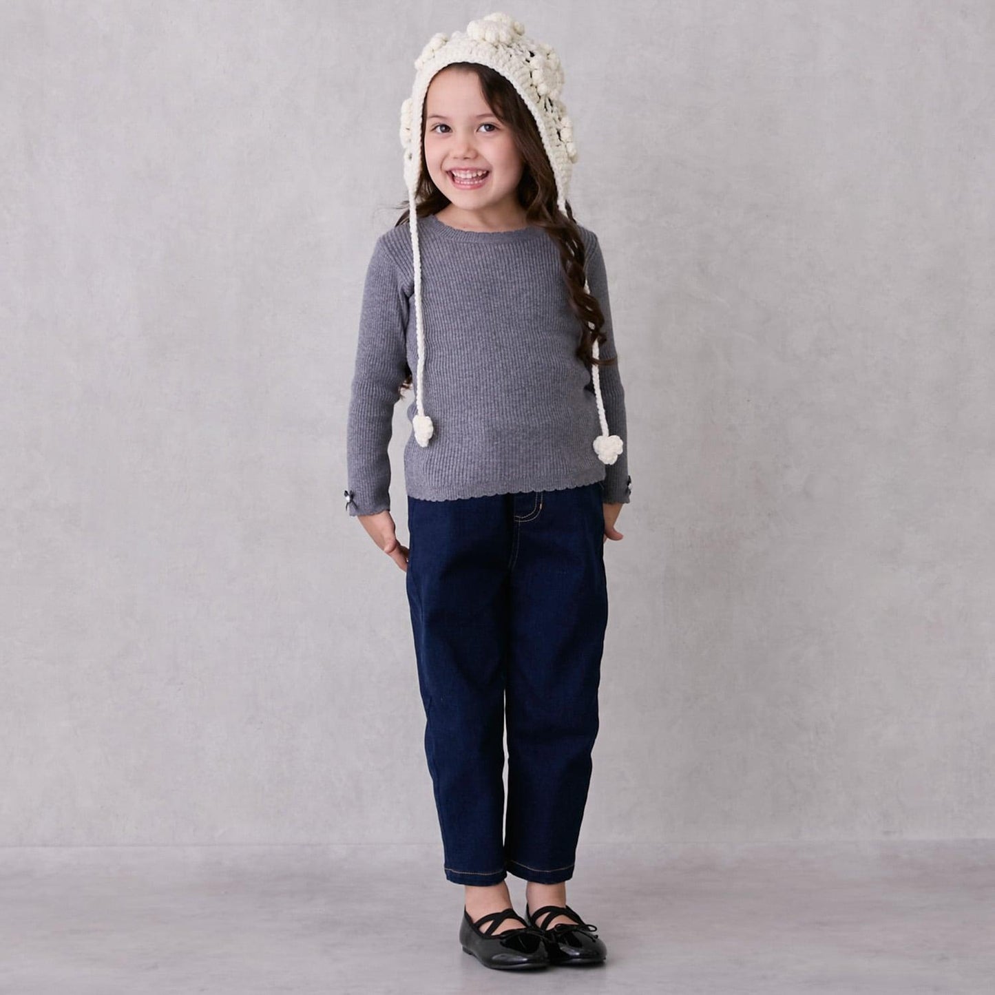 【リンク/フワもちっと】羅紋針織衫（兒童尺碼）