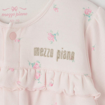 【BOX付】蝴蝶結玫瑰花紋2用連體衣&襪子套裝