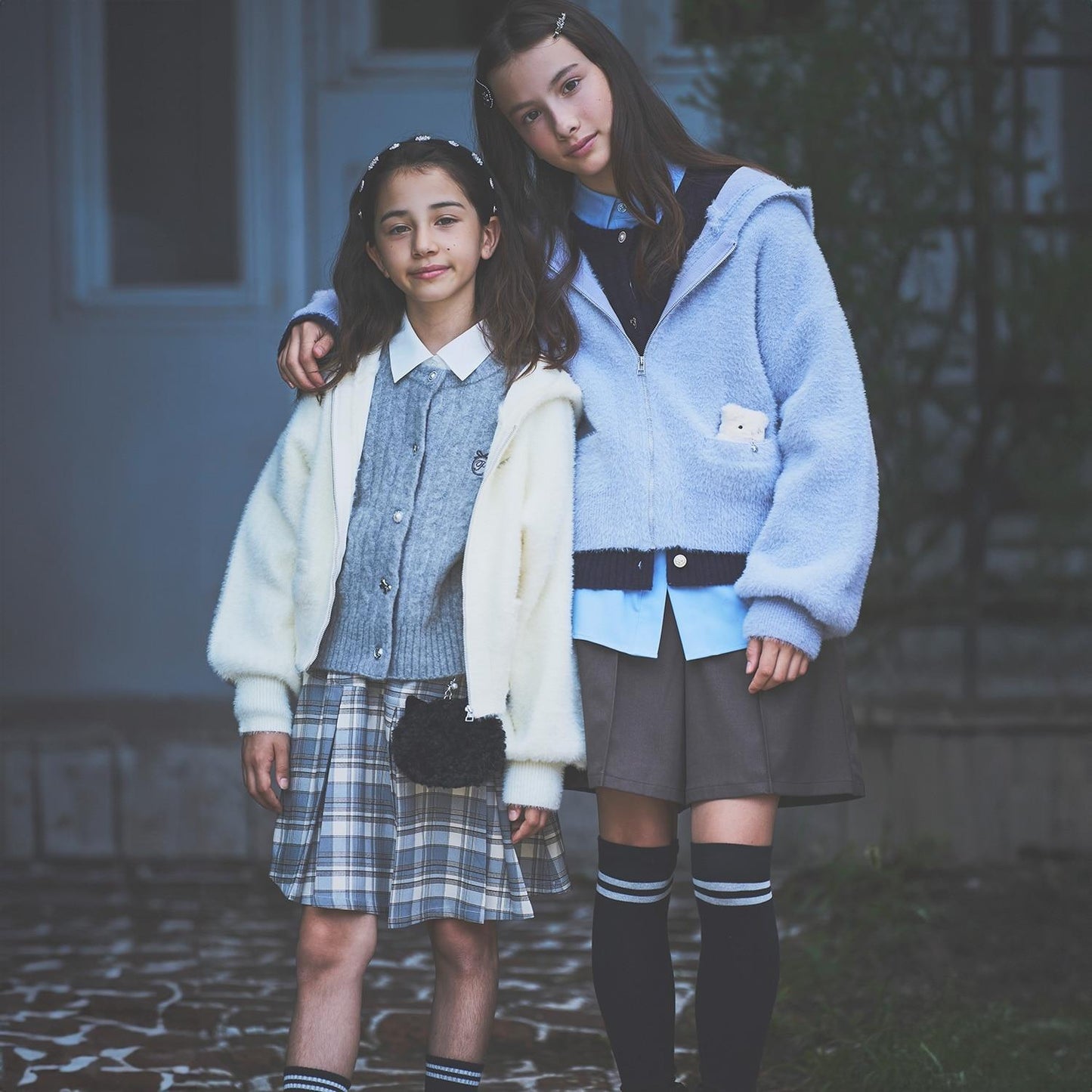 多扣開衫+襯衫套裝