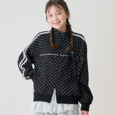 波點提花夾克（附蝴蝶結胸針）