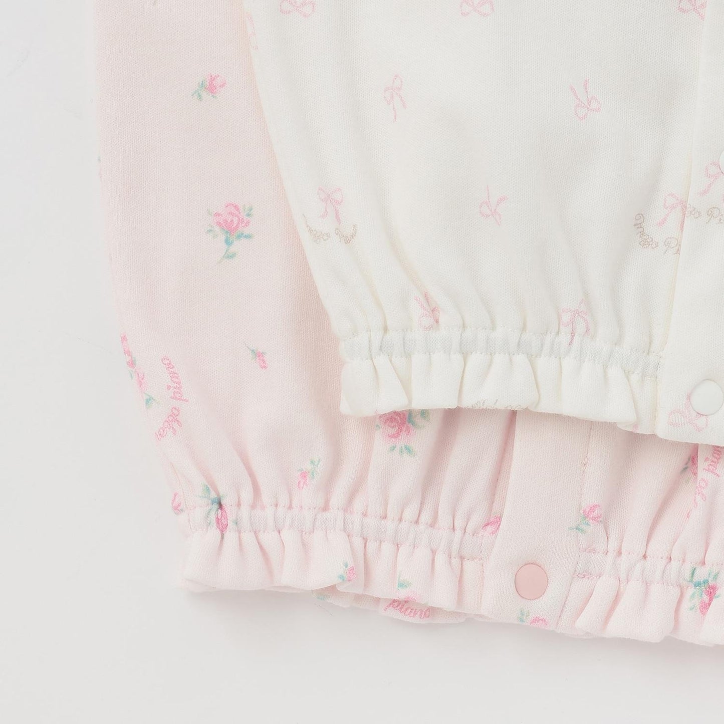 【BOX付】蝴蝶結玫瑰花紋2用連體衣&襪子套裝