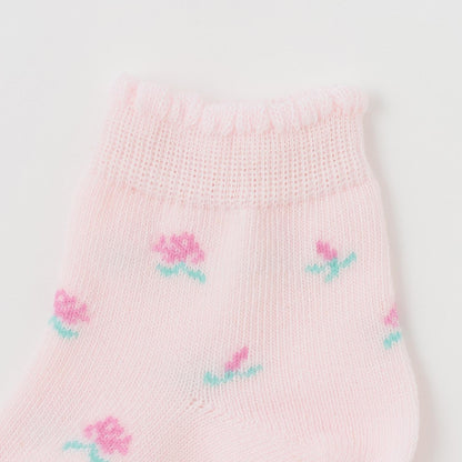 【BOX付】蝴蝶結玫瑰花紋2用連體衣&襪子套裝