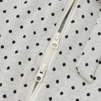 波點提花夾克（附蝴蝶結胸針）