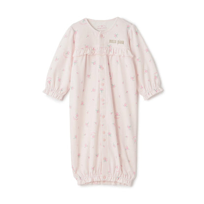 【BOX付】蝴蝶結玫瑰花紋2用連體衣&襪子套裝