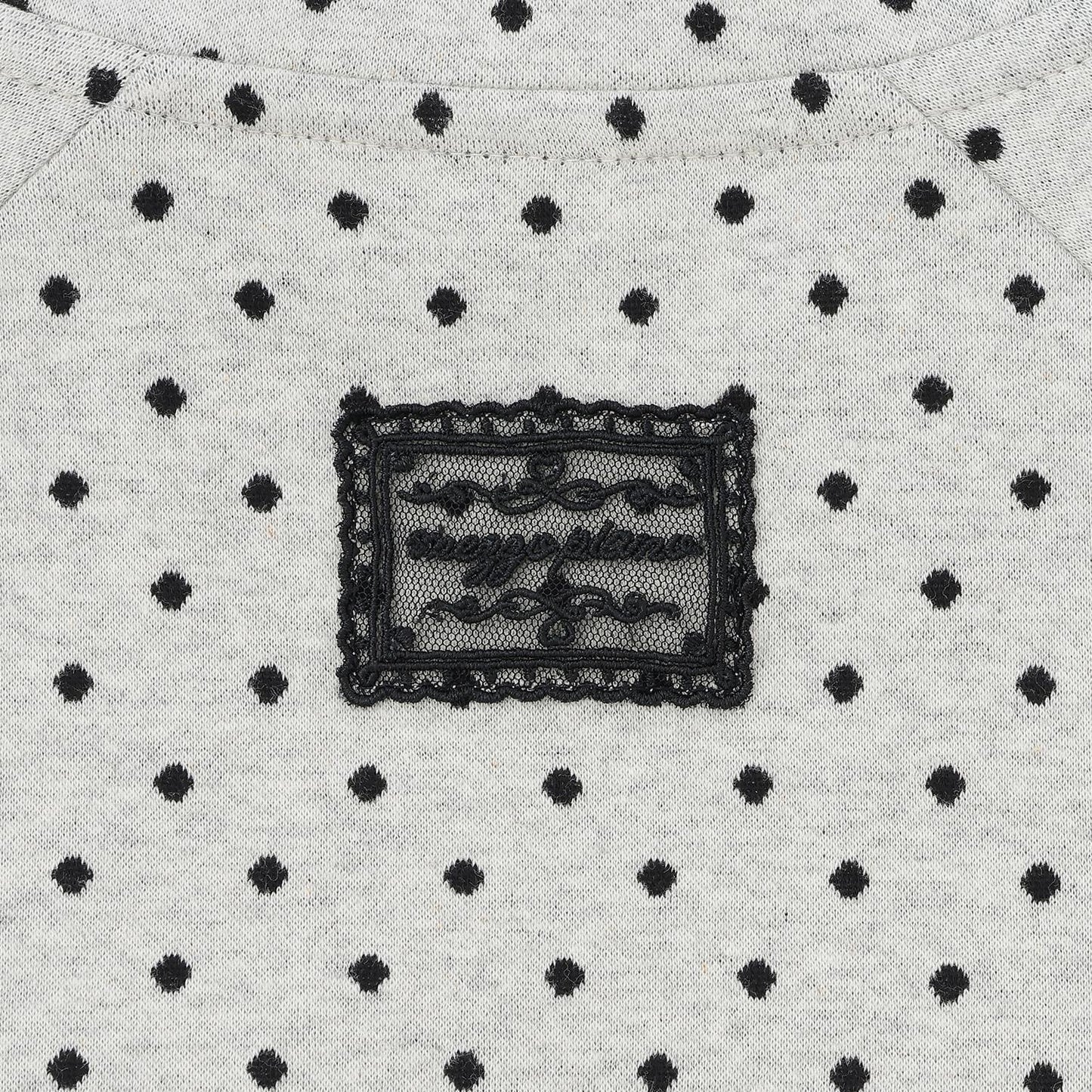 波點提花夾克（附蝴蝶結胸針）