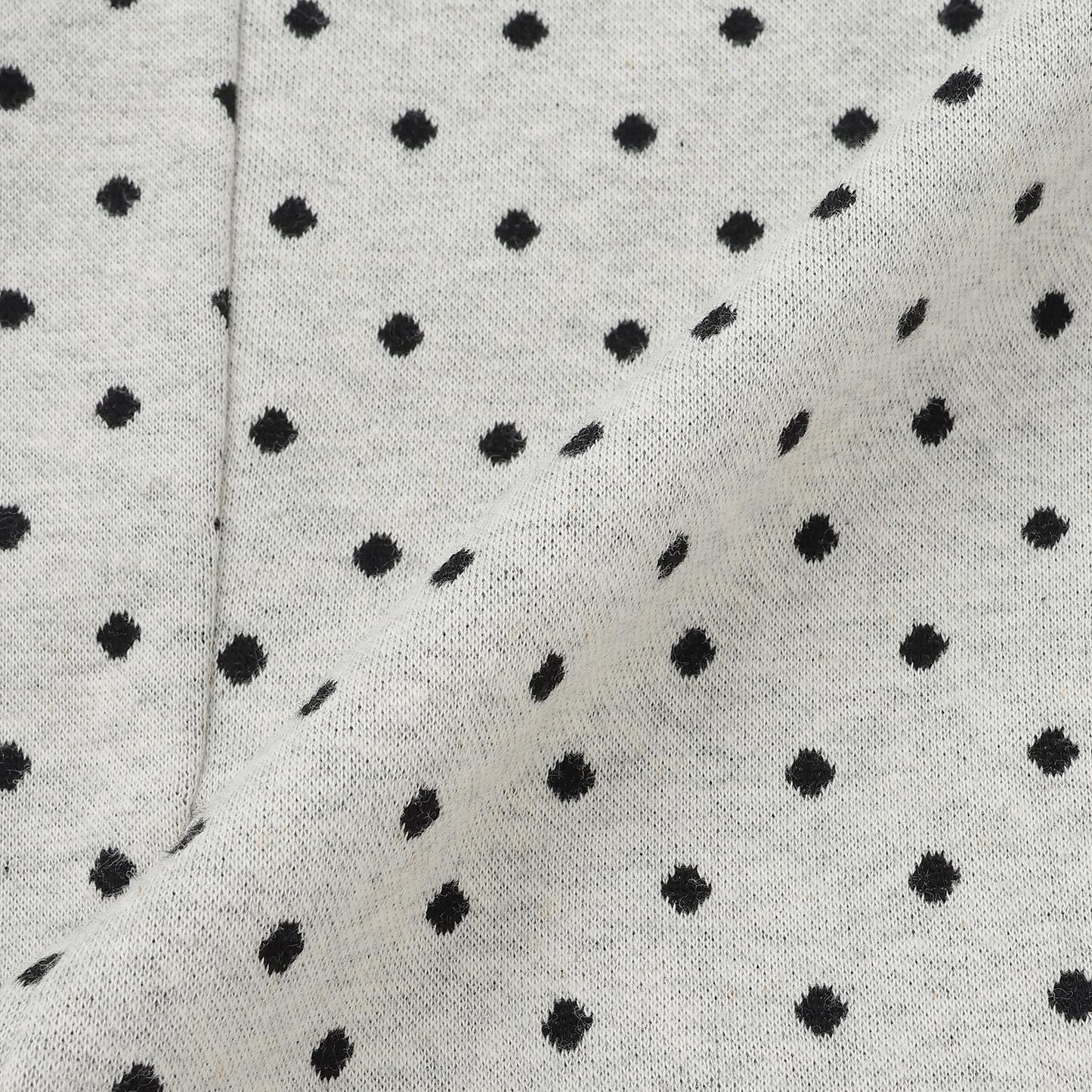 波點提花夾克（附蝴蝶結胸針）