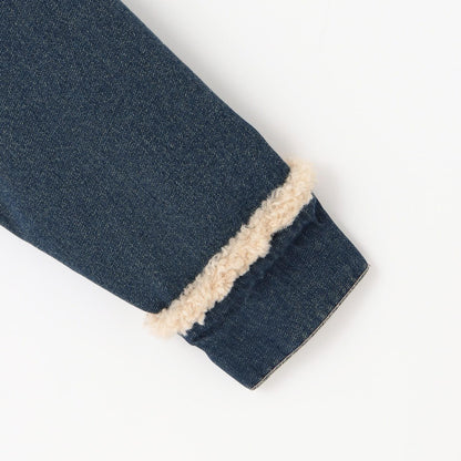 內襯絎縫牛仔夾克套裝