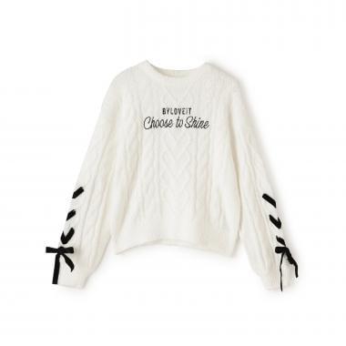 蝴蝶結毛線針織衫