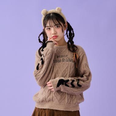 蝴蝶結毛線針織衫