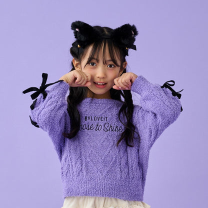 蝴蝶結毛線針織衫