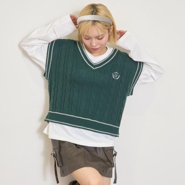 【GOODPRICE】麻花針織T恤套裝