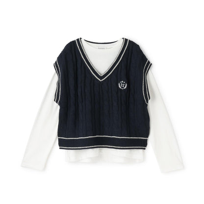 【GOODPRICE】麻花針織T恤套裝