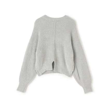 亮片長毛蝴蝶結針織衫