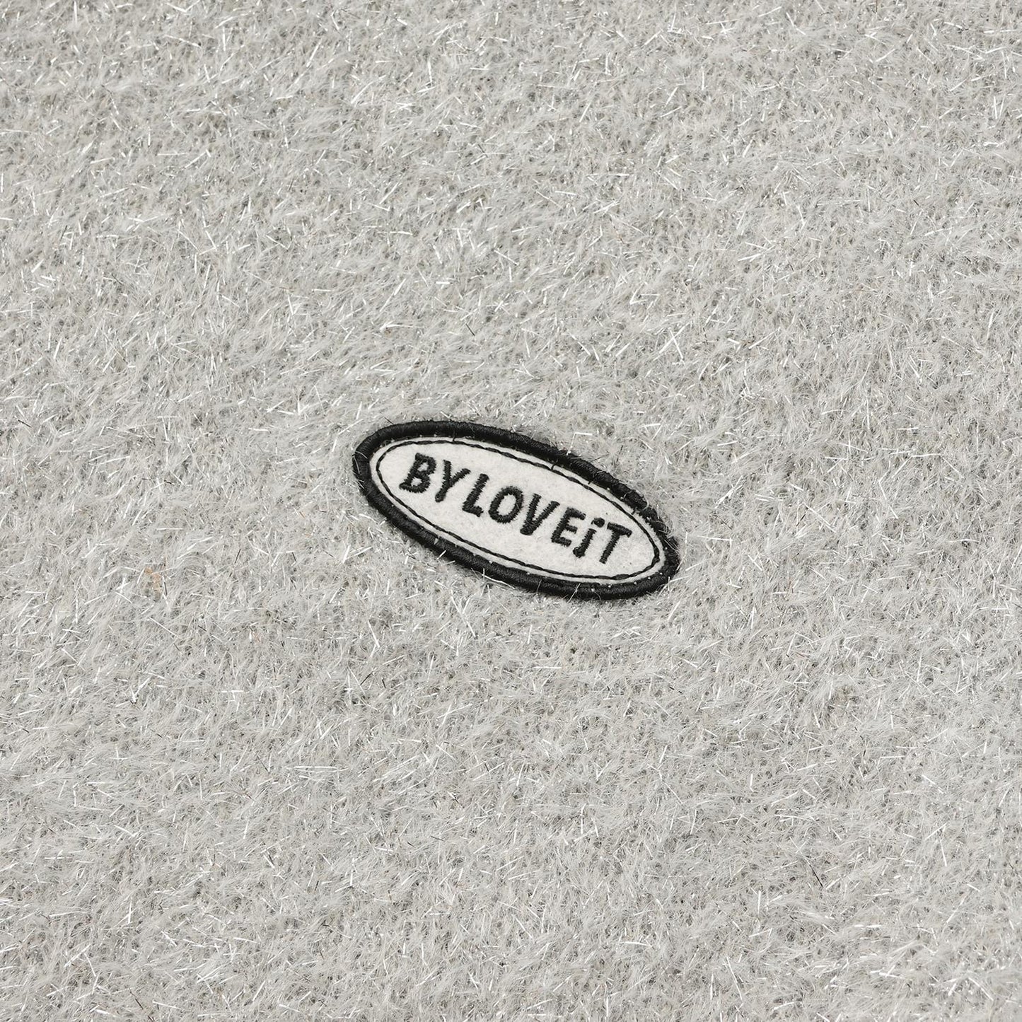 亮片長毛蝴蝶結針織衫