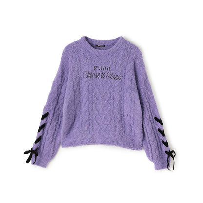 蝴蝶結毛線針織衫