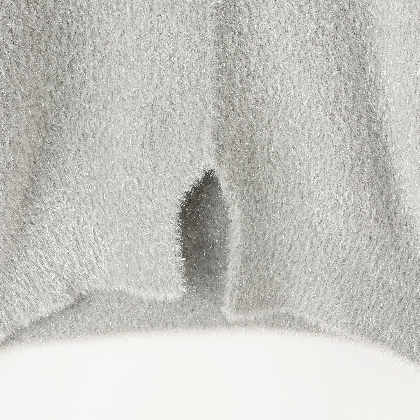 亮片長毛蝴蝶結針織衫