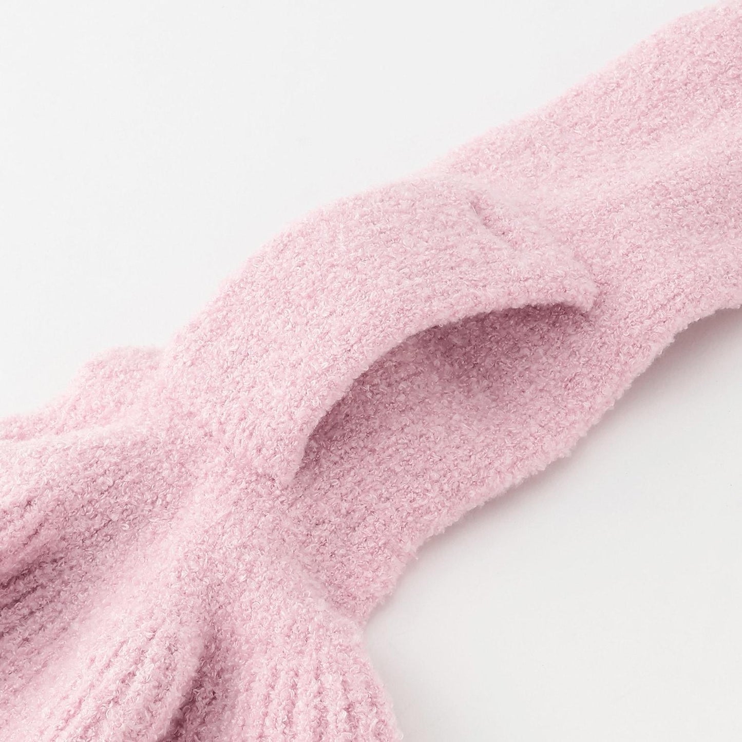 帶毛絨兔子玩偶的棉花糖針織圍巾