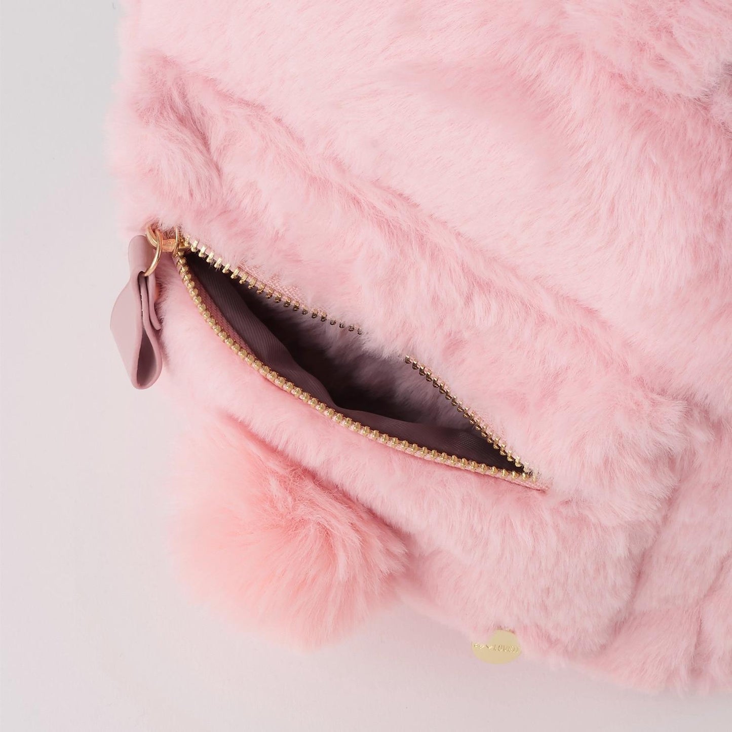 兔耳朵毛絨雙肩包