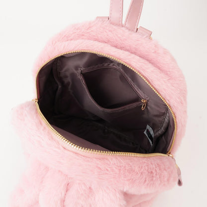 兔耳朵毛絨雙肩包