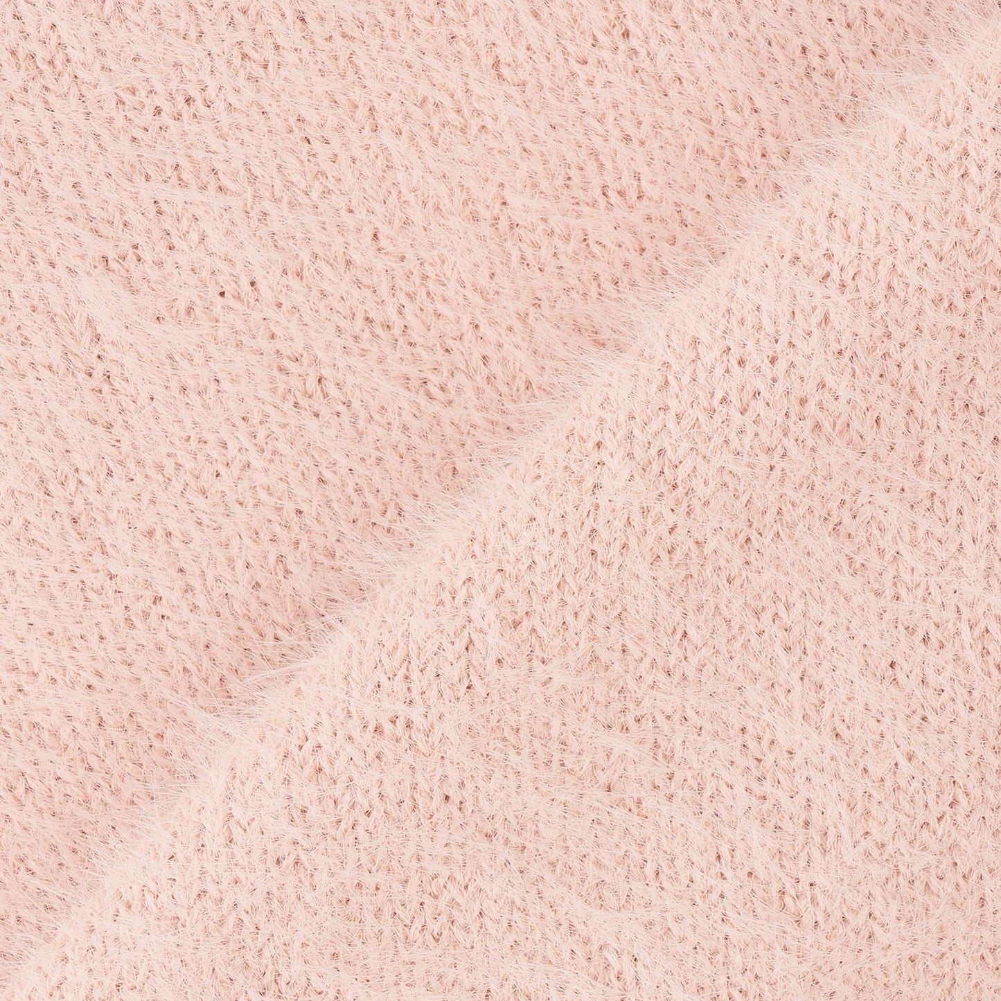 肩部開叉馬海毛針織衫