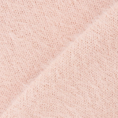 肩部開叉馬海毛針織衫