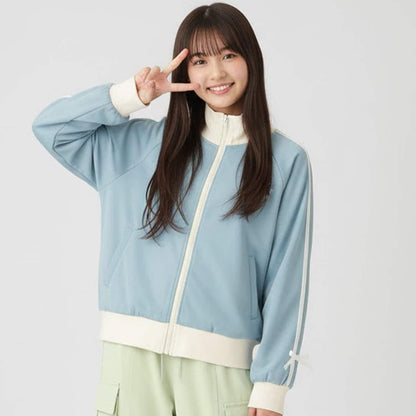 【milky coast】袖條紋運動夾克