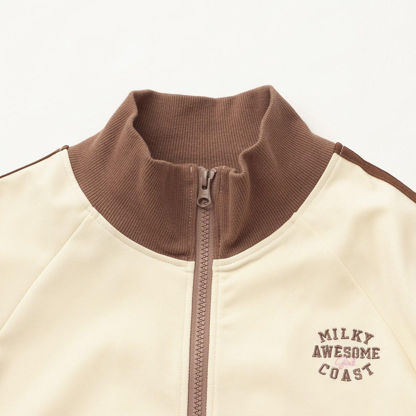 【milky coast】袖條紋運動夾克