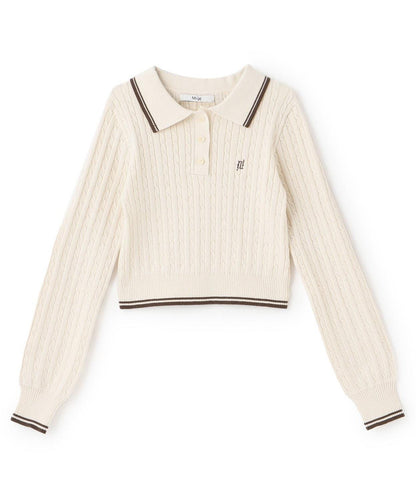 修身款針織POLO衫【韓國時尚】