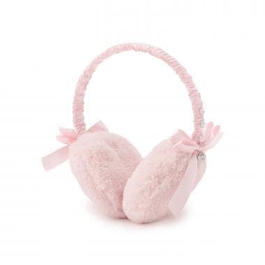 蝴蝶結仿皮草耳罩