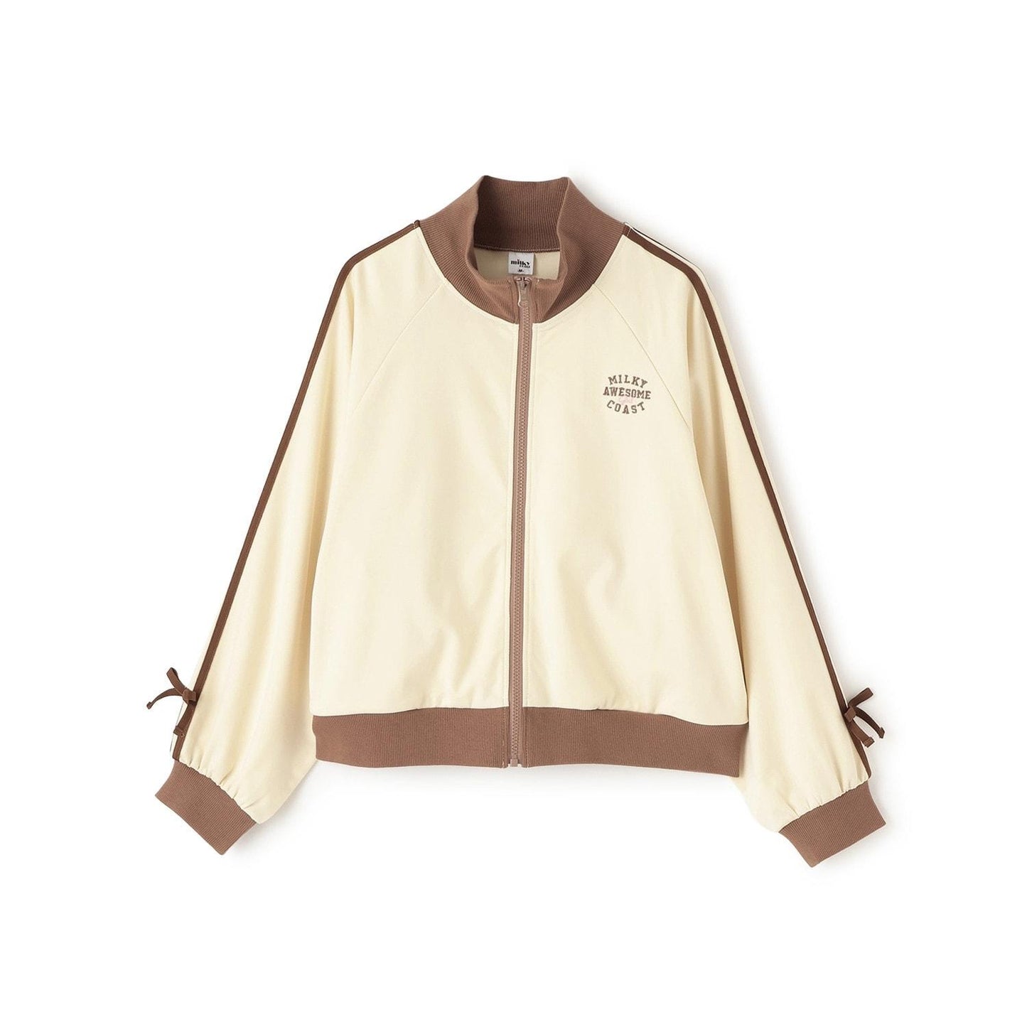 【milky coast】袖條紋運動夾克