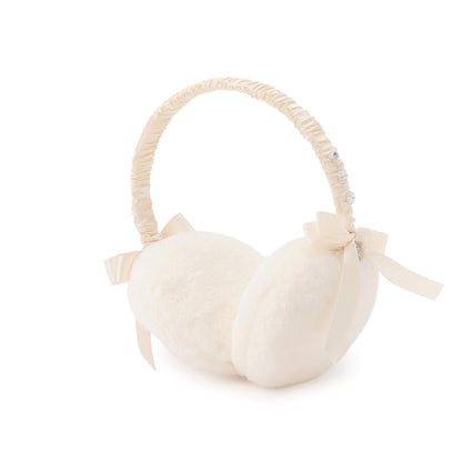 蝴蝶結仿皮草耳罩