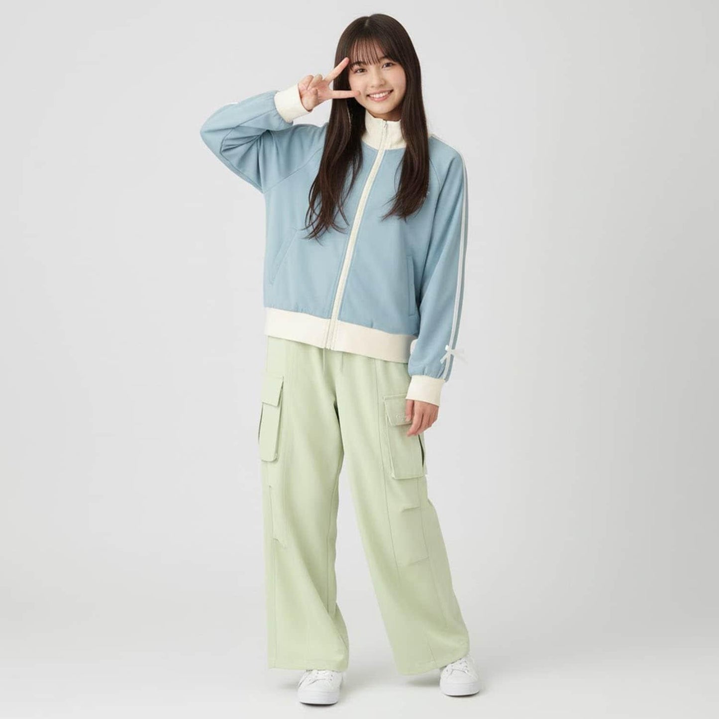 【milky coast】袖條紋運動夾克