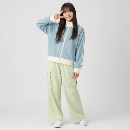 【milky coast】袖條紋運動夾克