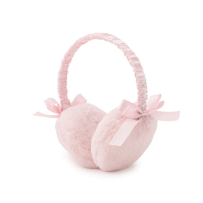 蝴蝶結仿皮草耳罩