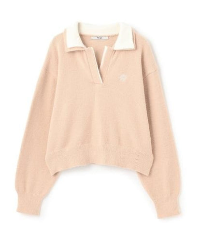 雙拼色針織套頭衫【韓國時尚】