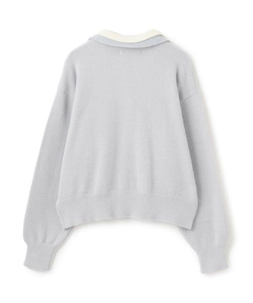 雙拼色針織套頭衫【韓國時尚】